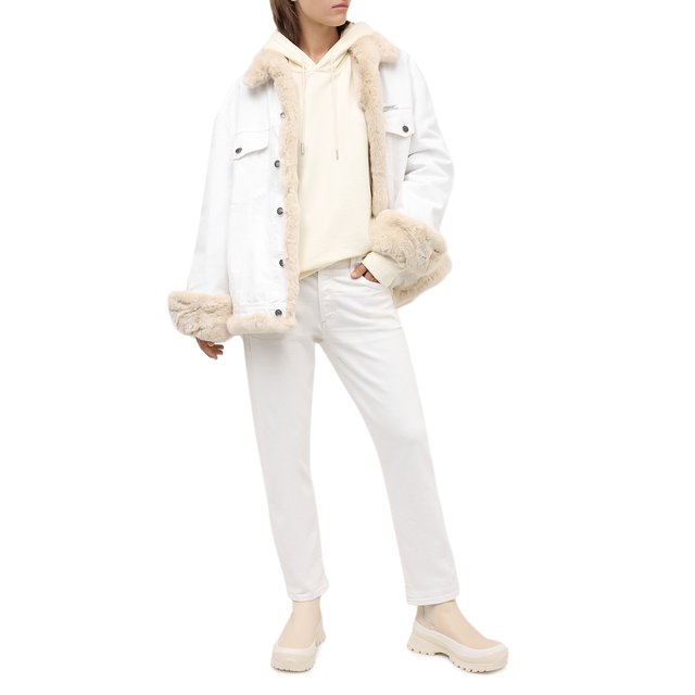фото Джинсовая куртка с меховой подкладкой forte dei marmi couture