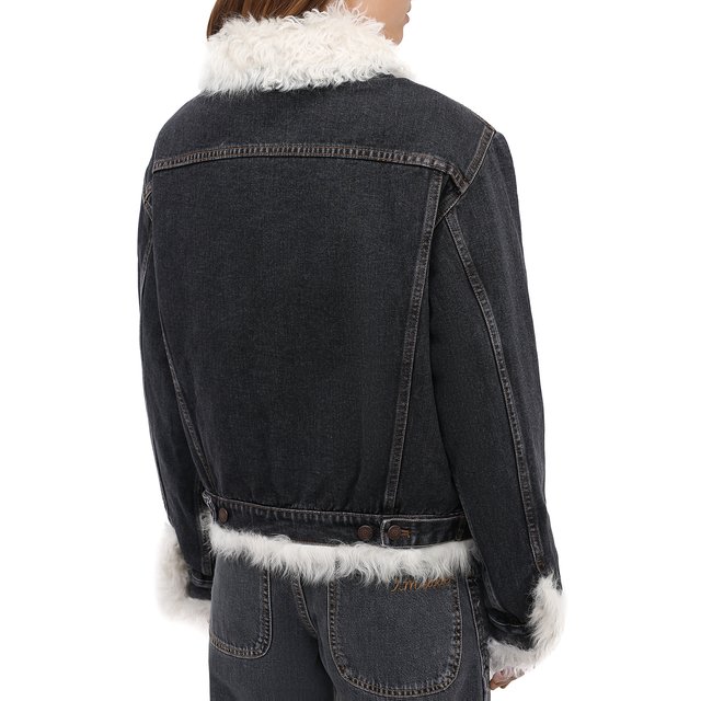 фото Джинсовая куртка с меховой подкладкой forte dei marmi couture