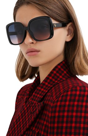Женские солнцезащитные очки GUCCI черного цвета по цене 28200 руб., арт. GG0714SA 002 | Фото 2 Женские солнцезащитные очки GUCCI черного цвета, арт. GG0714SA 002 | Фото 2