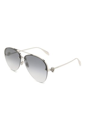 Женские солнцезащитные очки ALEXANDER MCQUEEN синего цвета по цене 49950 руб., арт. AM0270S 001 | Фото 1 Женские солнцезащитные очки ALEXANDER MCQUEEN синего цвета, арт. AM0270S 001 | Фото 1