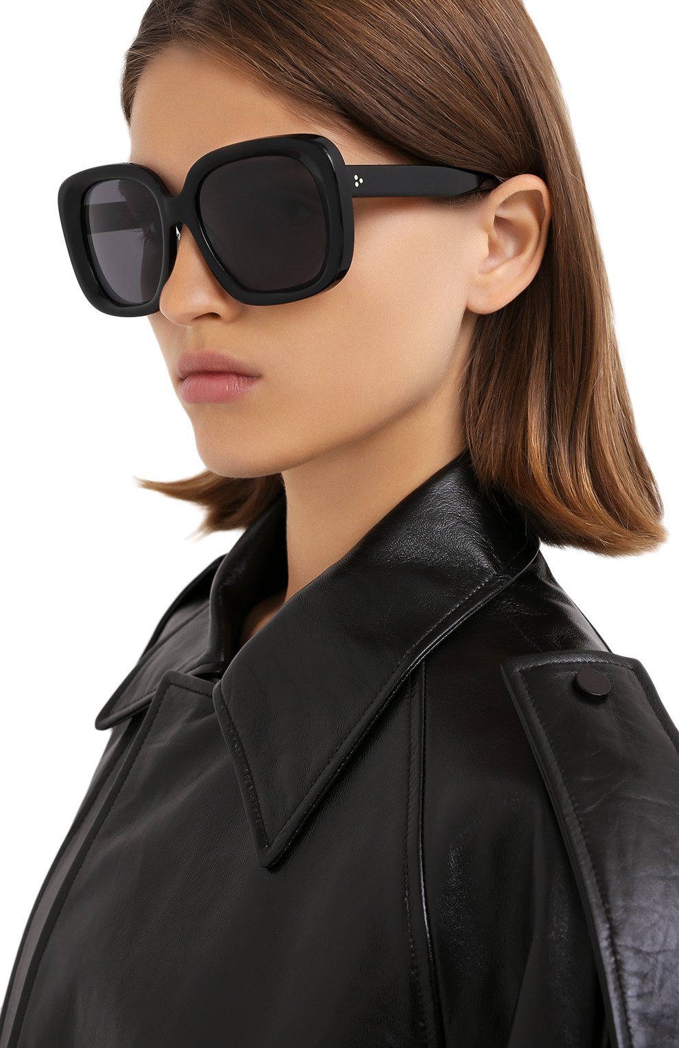 Женские солнцезащитные очки OLIVER PEOPLES черного цвета, арт. 5428SU-100581 | Фото 2 (Тип очков: С/з; Очки форма: Квадратные; Оптика Гендер: оптика-женское)
