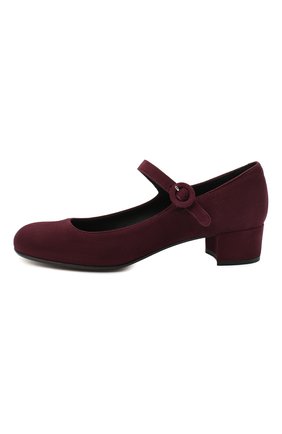 Детские замшевые туфли MISSOURI бордового цвета, арт. 78031N/35-41 | Фото 2 (Материал внутренний: Натуральная кожа; Материал внешний: Кожа)