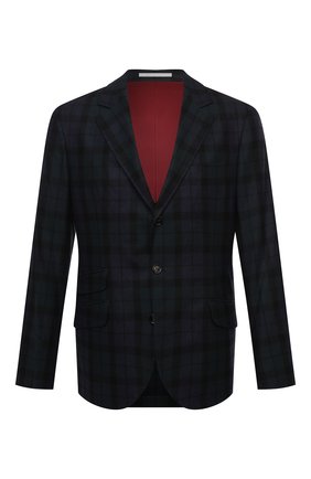 Мужской пиджак из шерсти и шелка BRUNELLO CUCINELLI темно-зеленого цвета по цене 446000 руб., арт. MQ4107BWD | Фото 1 Мужской пиджак из шерсти и шелка BRUNELLO CUCINELLI темно-зеленого цвета, арт. MQ4107BWD | Фото 1 (Длина (для топов): Стандартные; Рукава: Длинные; Материал подклада: Купро; Материал внешний: Шерсть; 1-2-бортные: Однобортные; Пиджаки М: Приталенный; Стили: Кэжуэл; Случай: Повседневный)