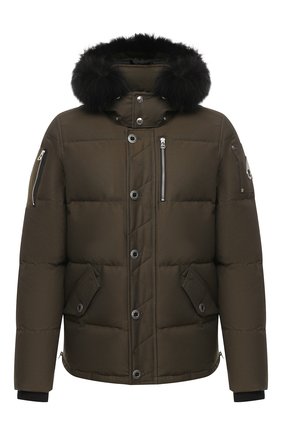 Мужская пуховая куртка 3q с меховой отделкой MOOSE KNUCKLES хаки цвета по цене 92650 руб., арт. MK2228M3Q | Фото 1 Мужская пуховая куртка 3q с меховой отделкой MOOSE KNUCKLES хаки цвета, арт. MK2228M3Q | Фото 1