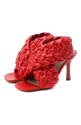 Женские кожаные босоножки bv board BOTTEGA VENETA красного цвета по цене 104500 руб., арт. 632507/VBT10 | Фото 1 Женские кожаные босоножки bv board BOTTEGA VENETA красного цвета, арт. 632507/VBT10 | Фото 1