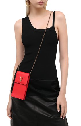 Мужского кожаный чехол virtus для iphone VERSACE красного цвета по цене 53300 руб., арт. DP8H670V/DVT2 | Фото 2 Мужского кожаный чехол virtus для iphone VERSACE красного цвета, арт. DP8H670V/DVT2 | Фото 2