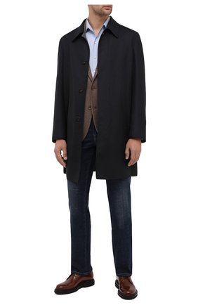 Мужская шелковая рубашка LORO PIANA голубого цвета по цене 92150 руб., арт. FAL3183 | Фото 2 Мужская шелковая рубашка LORO PIANA голубого цвета, арт. FAL3183 | Фото 2