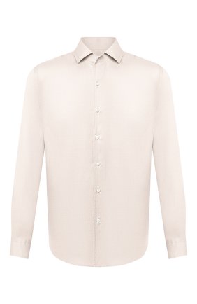 Мужская шелковая рубашка LORO PIANA бежевого цвета по цене 99500 руб., арт. FAL3183 | Фото 1 Мужская шелковая рубашка LORO PIANA бежевого цвета, арт. FAL3183 | Фото 1
