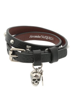 Мужской кожаный браслет ALEXANDER MCQUEEN черного цвета по цене 23300 руб., арт. 554466/1ACWY | Фото 1 Мужской кожаный браслет ALEXANDER MCQUEEN черного цвета, арт. 554466/1ACWY | Фото 1