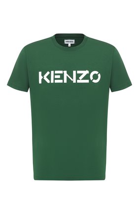 Мужская хлопковая футболка KENZO зеленого цвета по цене 9275 руб., арт. FA65TS0004SJ | Фото 1 Мужская хлопковая футболка KENZO зеленого цвета, арт. FA65TS0004SJ | Фото 1