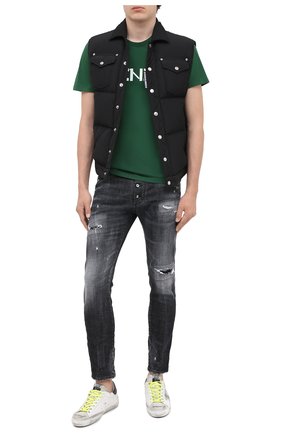 Мужская хлопковая футболка KENZO зеленого цвета по цене 9275 руб., арт. FA65TS0004SJ | Фото 2 Мужская хлопковая футболка KENZO зеленого цвета, арт. FA65TS0004SJ | Фото 2