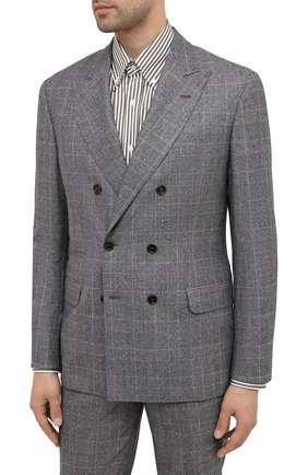 Мужской шерстяной костюм BRUNELLO CUCINELLI серого цвета по цене 327500 руб., арт. ML4877BPZA | Фото 2 Мужской шерстяной костюм BRUNELLO CUCINELLI серого цвета, арт. ML4877BPZA | Фото 2