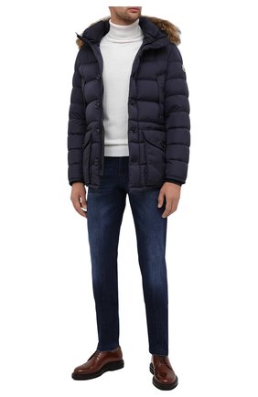 Мужская пуховик cluny MONCLER темно-синего цвета по цене 123700 руб., арт. F2-091-1B525-02-68352 | Фото 2 Мужская пуховик cluny MONCLER темно-синего цвета, арт. F2-091-1B525-02-68352 | Фото 2