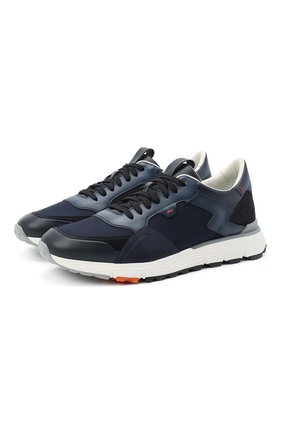 Мужские комбинированные кроссовки SANTONI темно-синего цвета по цене 37050 руб., арт. MBCR21297BGRGJXNU60 | Фото 1 Мужские комбинированные кроссовки SANTONI темно-синего цвета, арт. MBCR21297BGRGJXNU60 | Фото 1