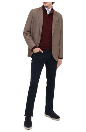 Мужские замшевые ботинки SANTONI темно-синего цвета по цене 48800 руб., арт. MGDT17104GMIESAHU60 | Фото 2 Мужские замшевые ботинки SANTONI темно-синего цвета, арт. MGDT17104GMIESAHU60 | Фото 2