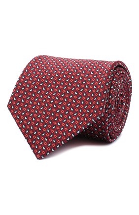 Мужской шелковый галстук BRIONI красного цвета, арт. 062I00/09450 | Фото 1 (Материал: Текстиль, Шелк; Принт: С принтом; Региональные ограничения белый список (Axapta Mercury): RU)