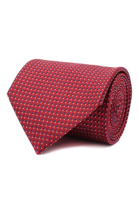 Мужской шелковый галстук BRIONI красного цвета, арт. 062I00/09438 | Фото 1 (Материал: Текстиль, Шелк; Принт: С принтом; Региональные ограничения белый список (Axapta Mercury): RU)