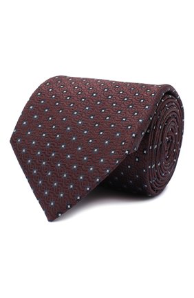 Мужской шелковый галстук BRIONI темно-коричневого цвета, арт. 062I00/09437 | Фото 1 (Материал: Текстиль, Шелк; Принт: С принтом; Региональные ограничения белый список (Axapta Mercury): RU)
