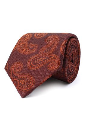 Мужской шелковый галстук CANALI оранжевого цвета по цене 10550 руб., арт. 18/HJ02880 | Фото 1 Мужской шелковый галстук CANALI оранжевого цвета, арт. 18/HJ02880 | Фото 1