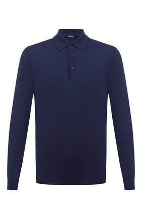 Мужское поло из кашемира и шелка KITON темно-синего цвета по цене 137000 руб., арт. UK05 | Фото 1 Мужское поло из кашемира и шелка KITON темно-синего цвета, арт. UK05 | Фото 1