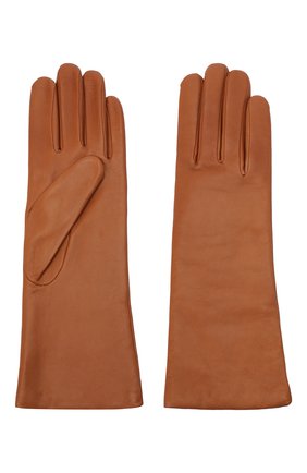 Женские кожаные перчатки AGNELLE коричневого цвета по цене 10400 руб., арт. CHRISTINA/C100 | Фото 2 Женские кожаные перчатки AGNELLE коричневого цвета, арт. CHRISTINA/C100 | Фото 2