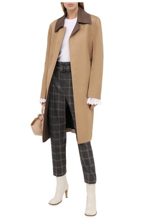 Женские шерстяные брюки BRUNELLO CUCINELLI коричневого цвета по цене 109000 руб., арт. MB573P7476 | Фото 2 Женские шерстяные брюки BRUNELLO CUCINELLI коричневого цвета, арт. MB573P7476 | Фото 2