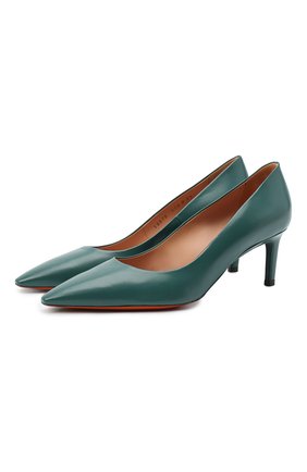 Женская кожаные туфли SANTONI зеленого цвета по цене 39950 руб., арт. WDAS58870HA2NSZAV70 | Фото 1 Женская кожаные туфли SANTONI зеленого цвета, арт. WDAS58870HA2NSZAV70 | Фото 1