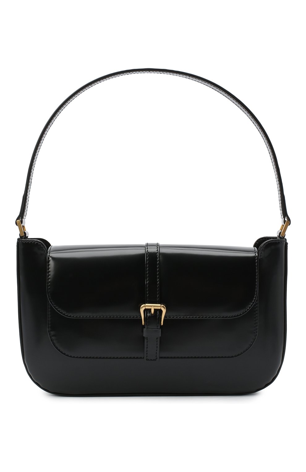 Женская сумка miranda BY FAR черного цвета, арт. 19PFMDASBLWMED | Фото 1 (Сумки-технические: Сумки top-handle; Размер: medium; Материал: Натуральная кожа)