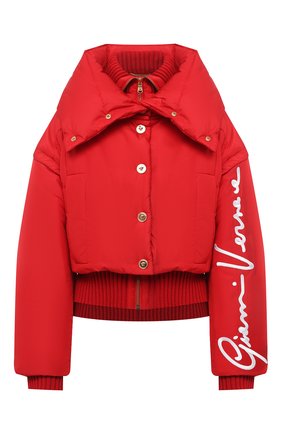 Женская пуховая куртка VERSACE красного цвета по цене 275000 руб., арт. A86976/A217839 | Фото 1 Женская пуховая куртка VERSACE красного цвета, арт. A86976/A217839 | Фото 1