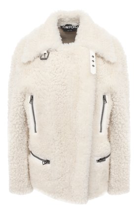 Женская дубленка TOM FORD белого цвета по цене 483500 руб., арт. CSF621-FUX126 | Фото 1 Женская дубленка TOM FORD белого цвета, арт. CSF621-FUX126 | Фото 1