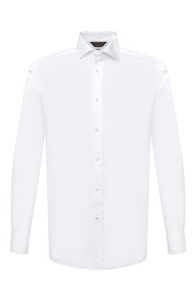 Мужская хлопковая сорочка ZEGNA COUTURE белого цвета по цене 61800 руб., арт. 802010/9NS0LB | Фото 1 Мужская хлопковая сорочка ZEGNA COUTURE белого цвета, арт. 802010/9NS0LB | Фото 1 (Рукава: Длинные; Материал внешний: Хлопок; Длина (для топов): Стандартные; Случай: Формальный; Стили: Кэжуэл; Принт: Однотонные; Манжеты: На пуговицах; Воротник: Акула; Мужское Кросс-КТ: Сорочка-одежда)
