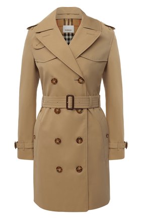 Женский хлопковый тренч BURBERRY бежевого цвета по цене 145000 руб., арт. 8027947 | Фото 1 Женский хлопковый тренч BURBERRY бежевого цвета, арт. 8027947 | Фото 1