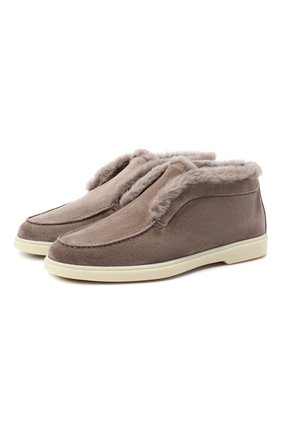Женские замшевые ботинки SANTONI темно-бежевого цвета по цене 44650 руб., арт. WUYA58457TISAPFRM40 | Фото 1 Женские замшевые ботинки SANTONI темно-бежевого цвета, арт. WUYA58457TISAPFRM40 | Фото 1