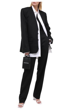 Женские шерстяные брюки VETEMENTS черного цвета по цене 85550 руб., арт. WAH21PA079 1204/BLACK | Фото 2 Женские шерстяные брюки VETEMENTS черного цвета, арт. WAH21PA079 1204/BLACK | Фото 2