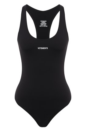 Женский слитный купальник VETEMENTS черного цвета по цене 37400 руб., арт. WAH21TR289 1332/BLACK | Фото 1 Женский слитный купальник VETEMENTS черного цвета, арт. WAH21TR289 1332/BLACK | Фото 1