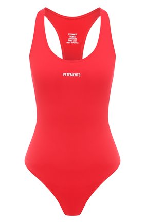 Женский слитный купальник VETEMENTS красного цвета по цене 42450 руб., арт. WAH21TR289 1332/RED | Фото 1 Женский слитный купальник VETEMENTS красного цвета, арт. WAH21TR289 1332/RED | Фото 1