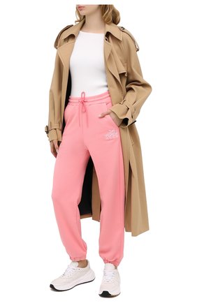 Женские хлопковые джоггеры MSGM розового цвета по цене 21800 руб., арт. 2941MDP60 207799 | Фото 2 Женские хлопковые джоггеры MSGM розового цвета, арт. 2941MDP60 207799 | Фото 2