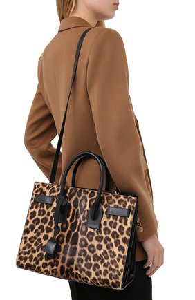 Женская сумка sac de jour SAINT LAURENT леопардового цвета по цене 259500 руб., арт. 398709/1ZR2W | Фото 5 Женская сумка sac de jour SAINT LAURENT леопардового цвета, арт. 398709/1ZR2W | Фото 5