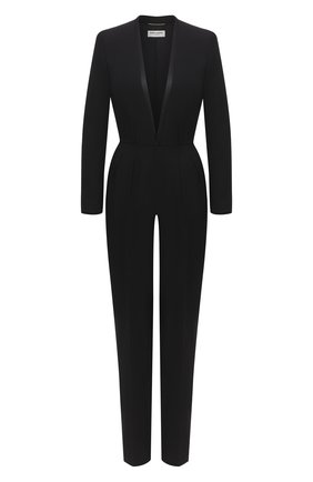 Женский шерстяной комбинезон SAINT LAURENT черного цвета по цене 242000 руб., арт. 628612/Y512W | Фото 1 Женский шерстяной комбинезон SAINT LAURENT черного цвета, арт. 628612/Y512W | Фото 1