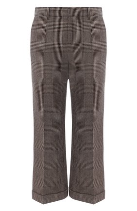Женские шерстяные брюки SAINT LAURENT серого цвета по цене 96050 руб., арт. 635947/Y5B64 | Фото 1