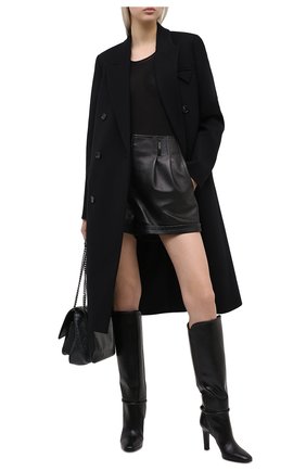 Женские кожаные сапоги jane SAINT LAURENT черного цвета по цене 114000 руб., арт. 632629/1YU00 | Фото 2 Женские кожаные сапоги jane SAINT LAURENT черного цвета, арт. 632629/1YU00 | Фото 2