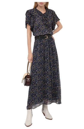 Женское платье из вискозы ZADIG&VOLTAIRE темно-синего цвета по цене 39950 руб., арт. WJCF0402F | Фото 2 Женское платье из вискозы ZADIG&VOLTAIRE темно-синего цвета, арт. WJCF0402F | Фото 2