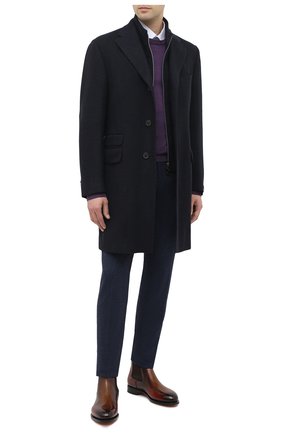 Мужской кашемировое пальто CORNELIANI темно-синего цвета по цене 249000 руб., арт. 861581-0812600/00 | Фото 2 Мужской кашемировое пальто CORNELIANI темно-синего цвета, арт. 861581-0812600/00 | Фото 2