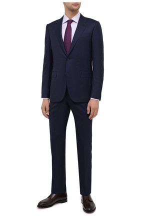 Мужской шерстяной костюм ERMENEGILDO ZEGNA темно-синего цвета по цене 256000 руб., арт. 816518/221225 | Фото 1 Мужской шерстяной костюм ERMENEGILDO ZEGNA темно-синего цвета, арт. 816518/221225 | Фото 1