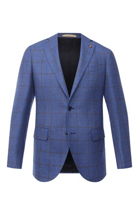 Мужской пиджак из шерсти и шелка SARTORIA LATORRE голубого цвета по цене 58150 руб., арт. G0I7EF Q80696 | Фото 1 Мужской пиджак из шерсти и шелка SARTORIA LATORRE голубого цвета, арт. G0I7EF Q80696 | Фото 1
