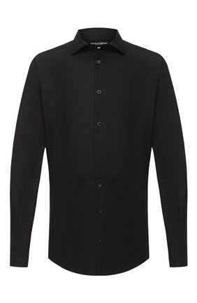 Мужская хлопковая сорочка DOLCE & GABBANA черного цвета по цене 72950 руб., арт. G5EN5T/GEL14 | Фото 1 Мужская хлопковая сорочка DOLCE & GABBANA черного цвета, арт. G5EN5T/GEL14 | Фото 1 (Длина (для топов): Стандартные; Рукава: Длинные; Материал внешний: Хлопок; Стили: Классический; Манжеты: На пуговицах; Воротник: Акула; Случай: Вечерний; Мужское Кросс-КТ: Сорочка-одежда; Принт: Однотонные)