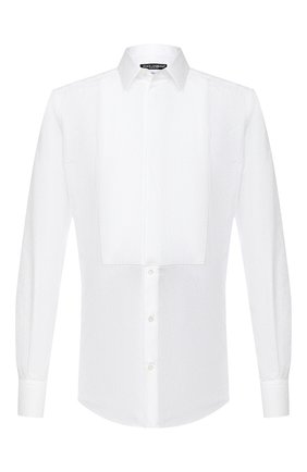 Мужская хлопковая сорочка DOLCE & GABBANA белого цвета по цене 62650 руб., арт. G5GT6T/FJ5GJ | Фото 1 Мужская хлопковая сорочка DOLCE & GABBANA белого цвета, арт. G5GT6T/FJ5GJ | Фото 1