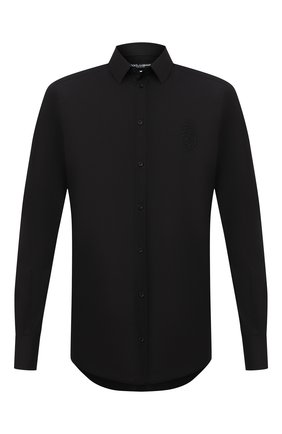 Мужская хлопковая сорочка DOLCE & GABBANA черного цвета по цене 41650 руб., арт. G5EJ0Z/GE013 | Фото 1 Мужская хлопковая сорочка DOLCE & GABBANA черного цвета, арт. G5EJ0Z/GE013 | Фото 1