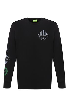 Мужская хлопковый лонгслив DIESEL черного цвета по цене 7865 руб., арт. A00807/0GRAM | Фото 1 Мужская хлопковый лонгслив DIESEL черного цвета, арт. A00807/0GRAM | Фото 1