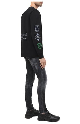 Мужская хлопковый лонгслив DIESEL черного цвета по цене 7865 руб., арт. A00807/0GRAM | Фото 2 Мужская хлопковый лонгслив DIESEL черного цвета, арт. A00807/0GRAM | Фото 2